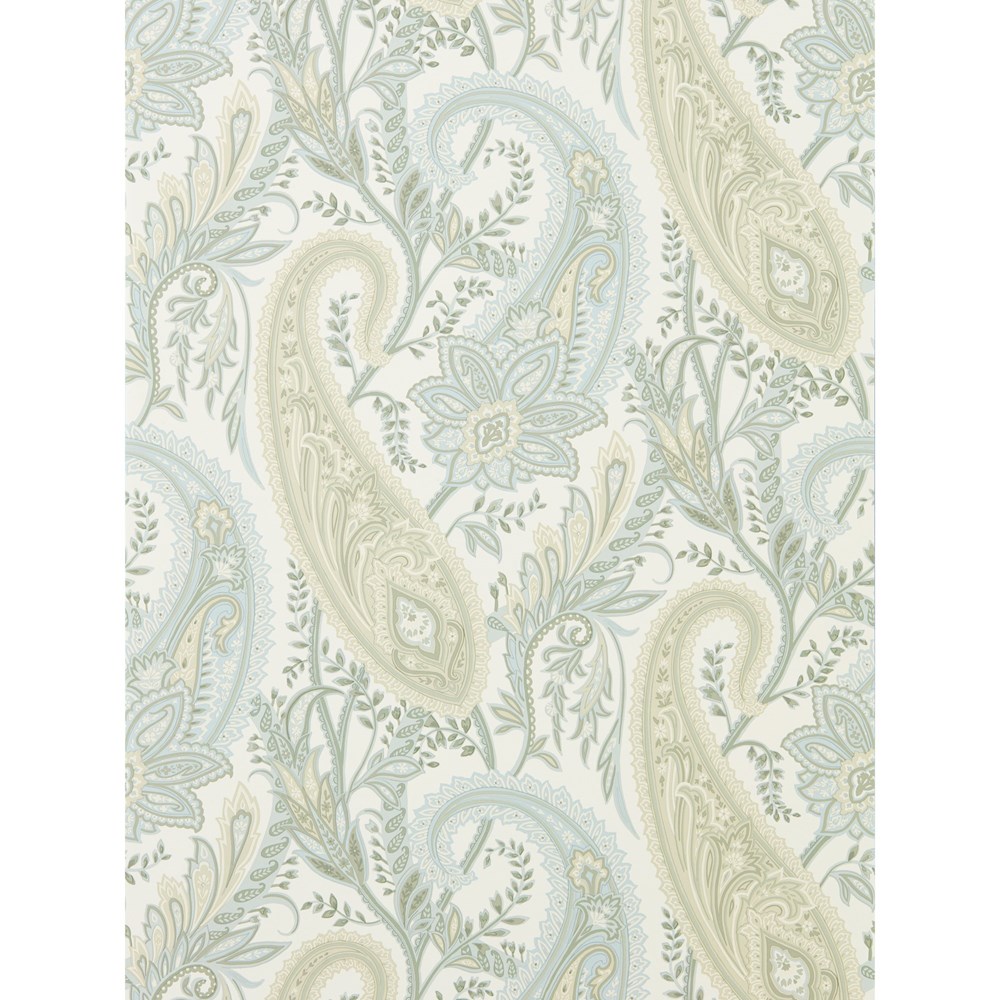 Cashmere Paisley Wallpaper 216321 by Sanderson in Duck Egg Opal